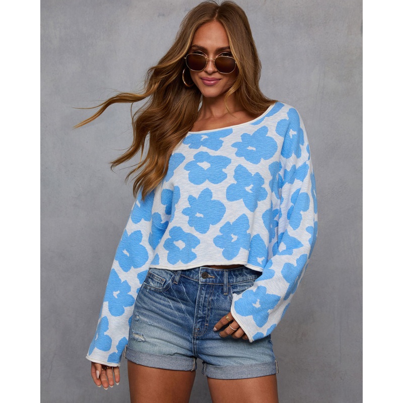 Dreaming Of Daisies Knit Sweater