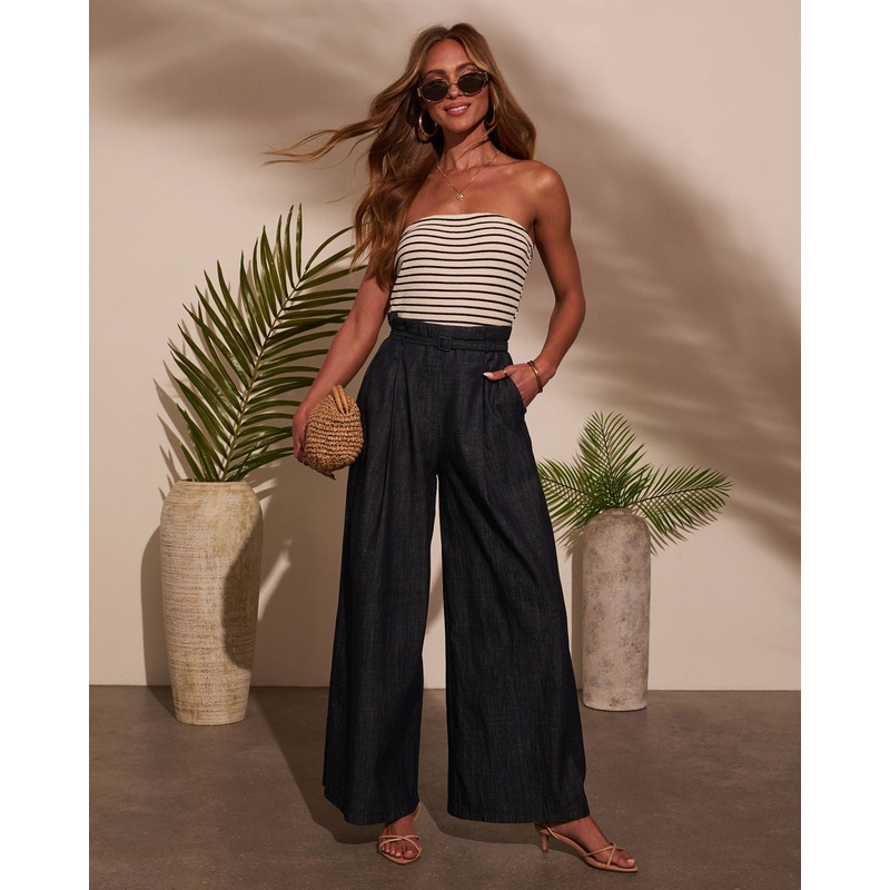Jovanni Strapless Belted Jumpsuit