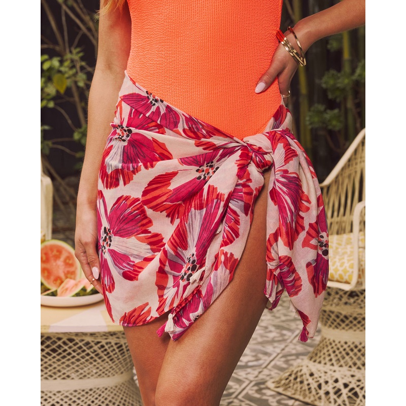 Lienna Floral Printed Sarong|Pink|O/S