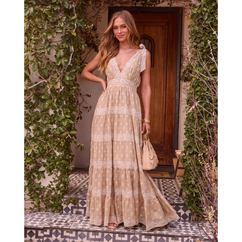Manda Fit And Flare Paisley Maxi Dress