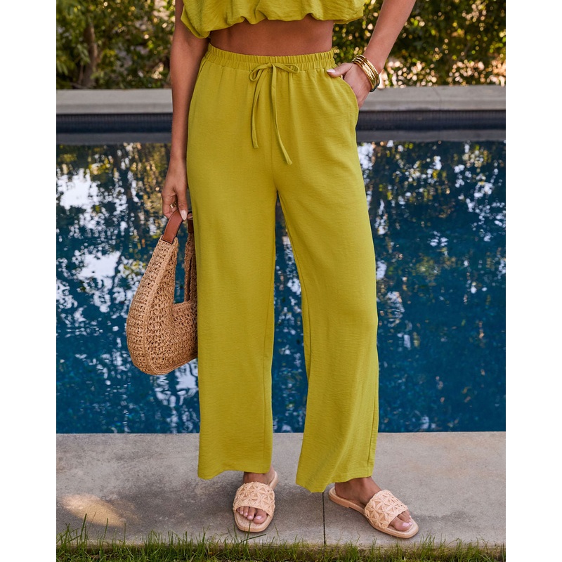 Spring Renew Crepe Waist Tie Pants
