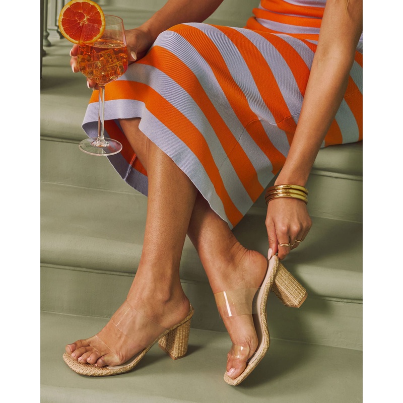 Sunny Days Clear Open Toe Mules