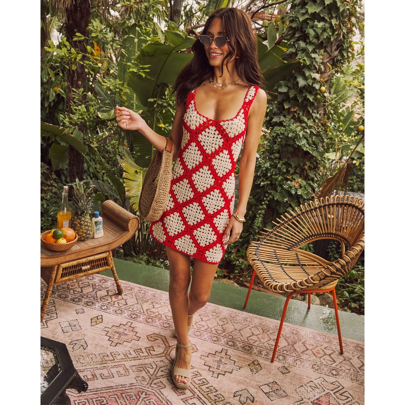 Sweet Getaway Crochet Mini Dress