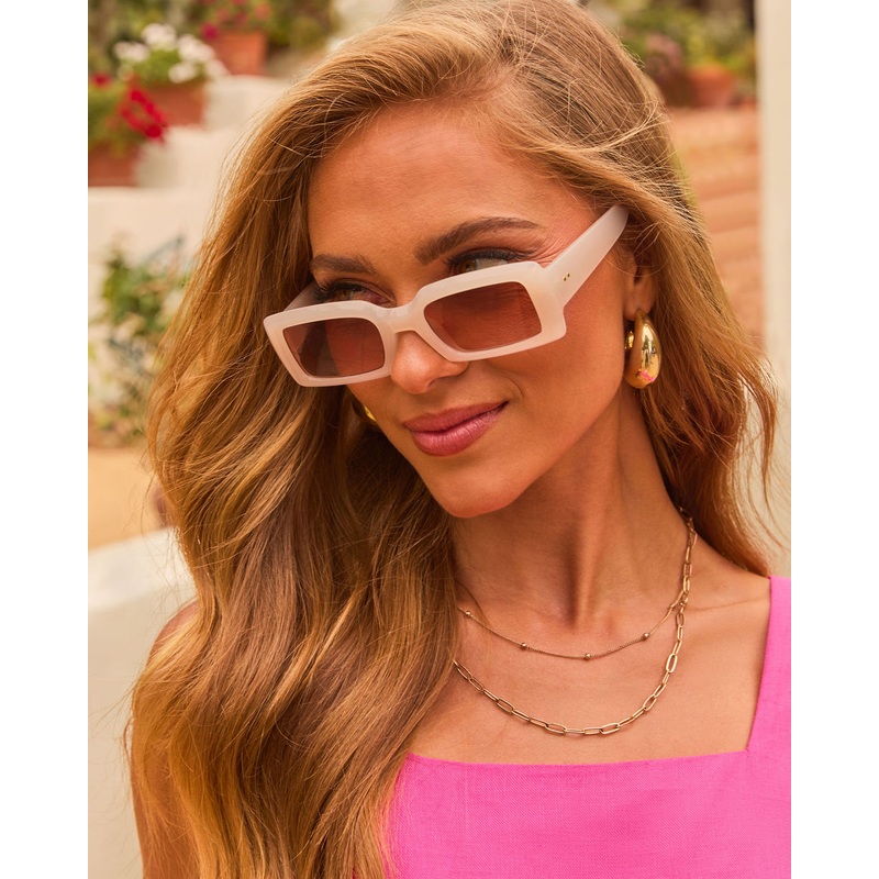 Viana Square Frame Sunglasses|Blue|Pink|Yellow|O/S