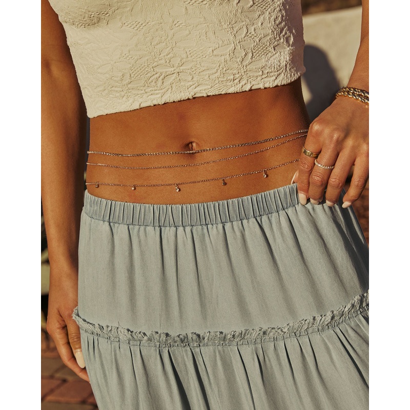 Lucky Day Layered Belly Chain|Gold|O/S
