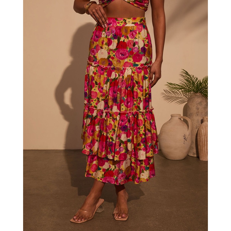 Margot Floral Midi Skirt|Multi|XS|S|M|L|XL