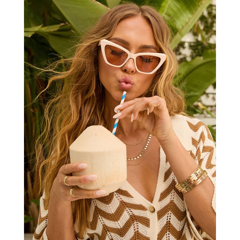 Shades Up Cat Eye Sunglasses|Ivory|O/S