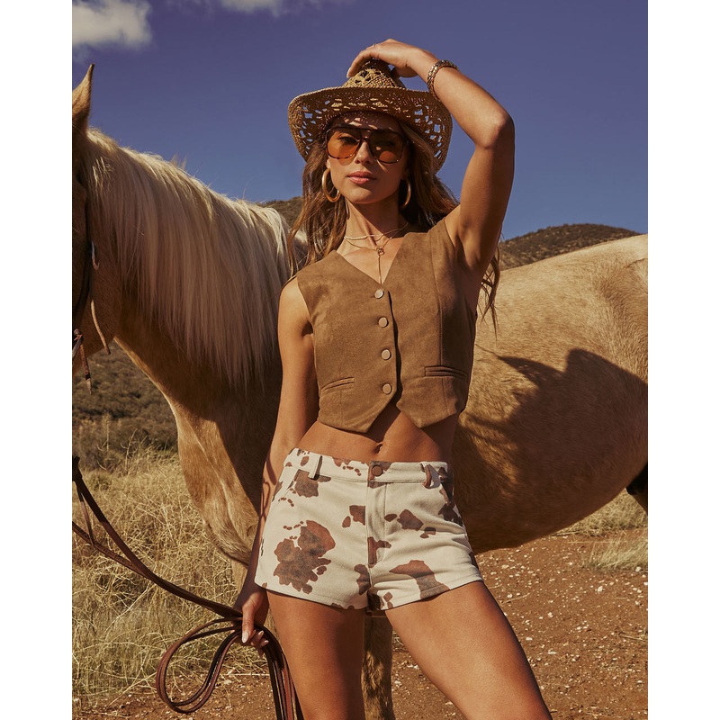 Tempo Shift Suede Cropped Vest