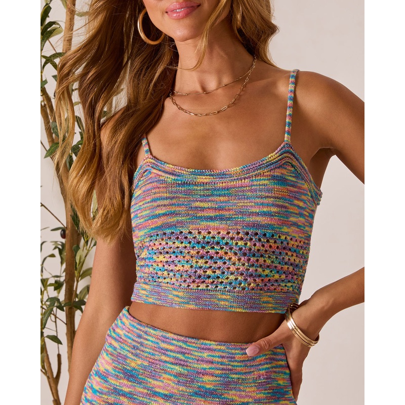 Vaycay Bound Abstract Crop Top