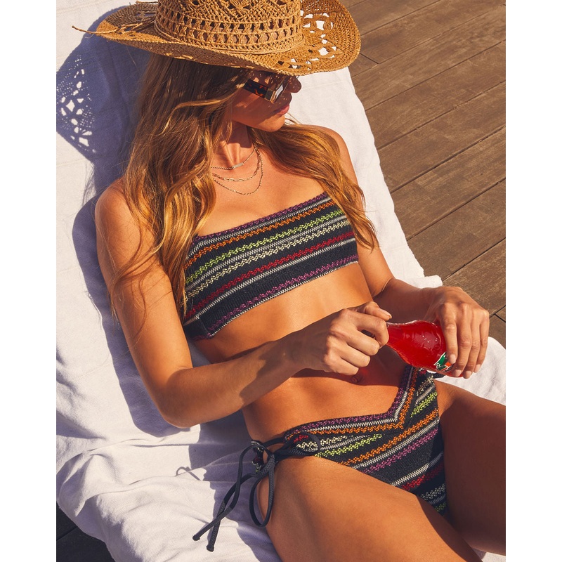 Kyah Stitched Bikini Top|Black Multi|XS|S|M|L|XL