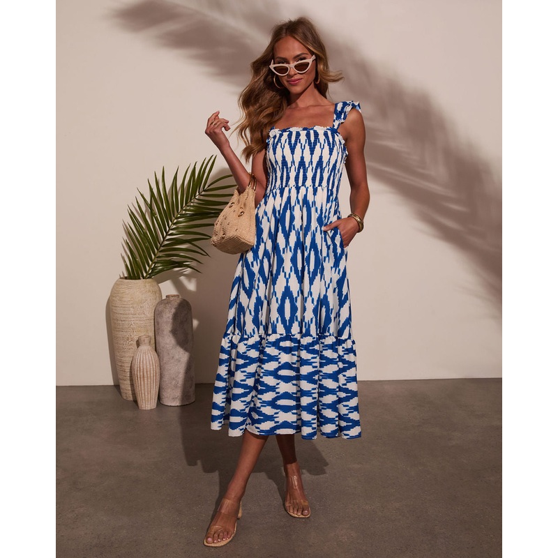 Wander Away Abstract Midi Dress