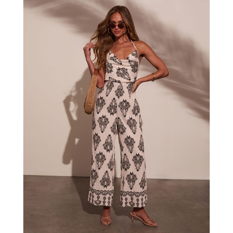 Alexis Halter Paisley Jumpsuit