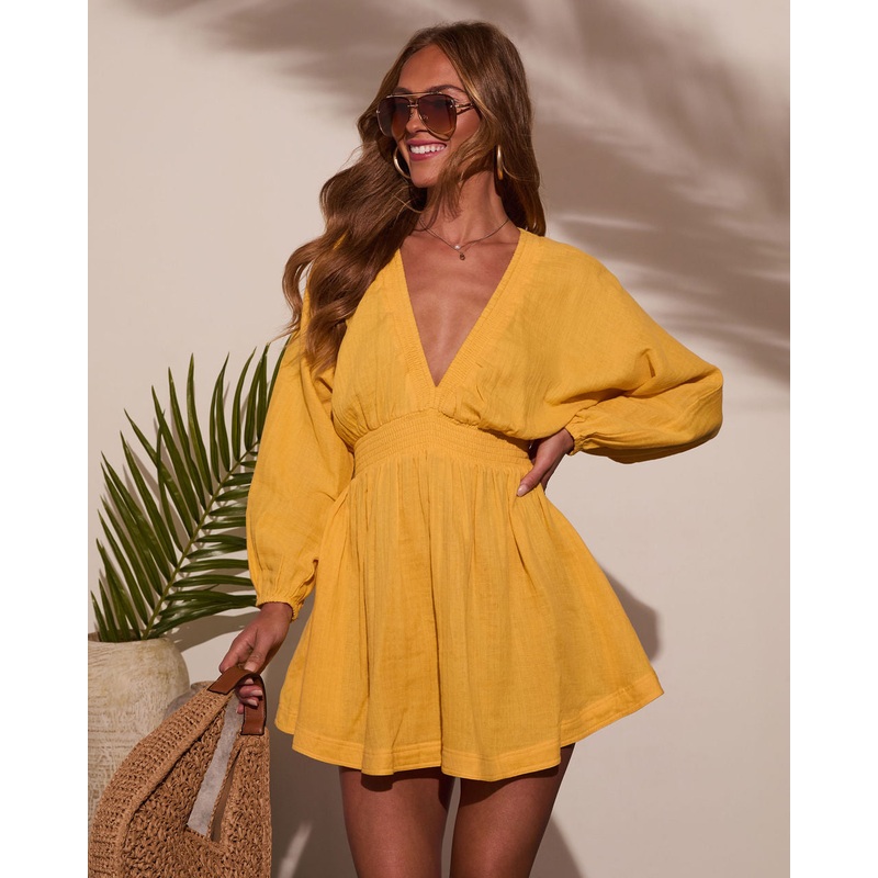Brighter Days Gauze Mini Dress