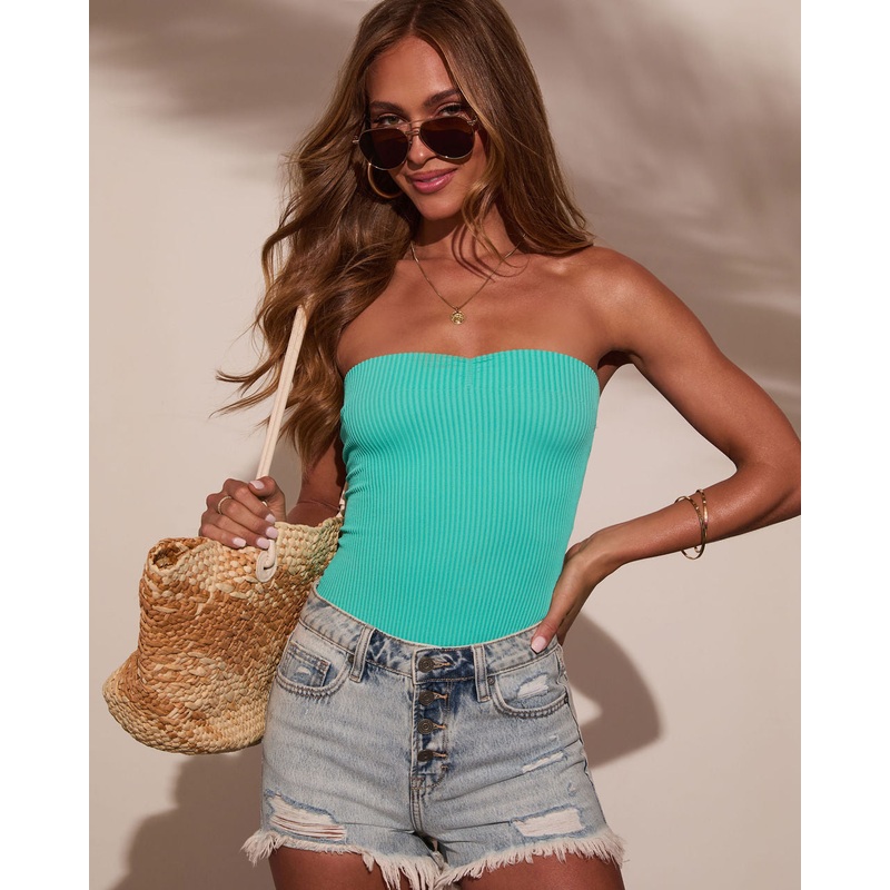 Chill Days Ribbed Tube Top|Garden Mint|Fandango Pink|Buff Orange|Black|S/M|M/L