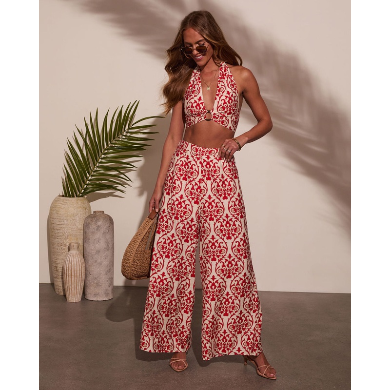 Deep Trance Abstract Wide Leg Pants