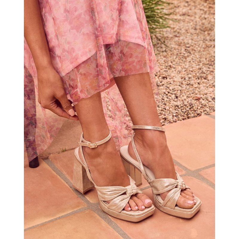 Fairydust Metallic Twist Front Heels