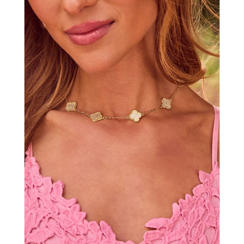 Izzie Rhinestone Clover Necklace