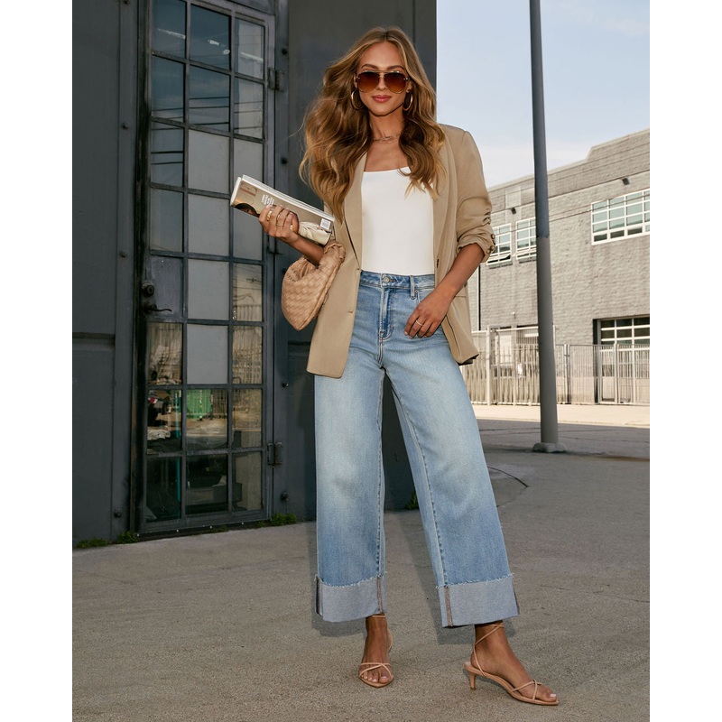 Janey Super Stretch Cuffed Hem Jeans