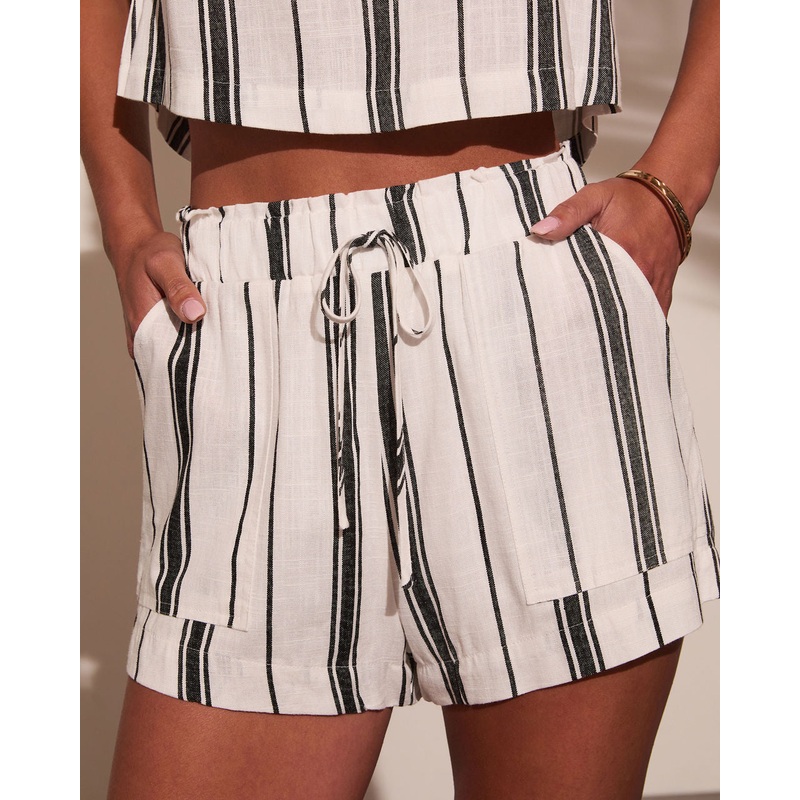 Sunny Days Striped Shorts|White Multi|Navy|S|M|L