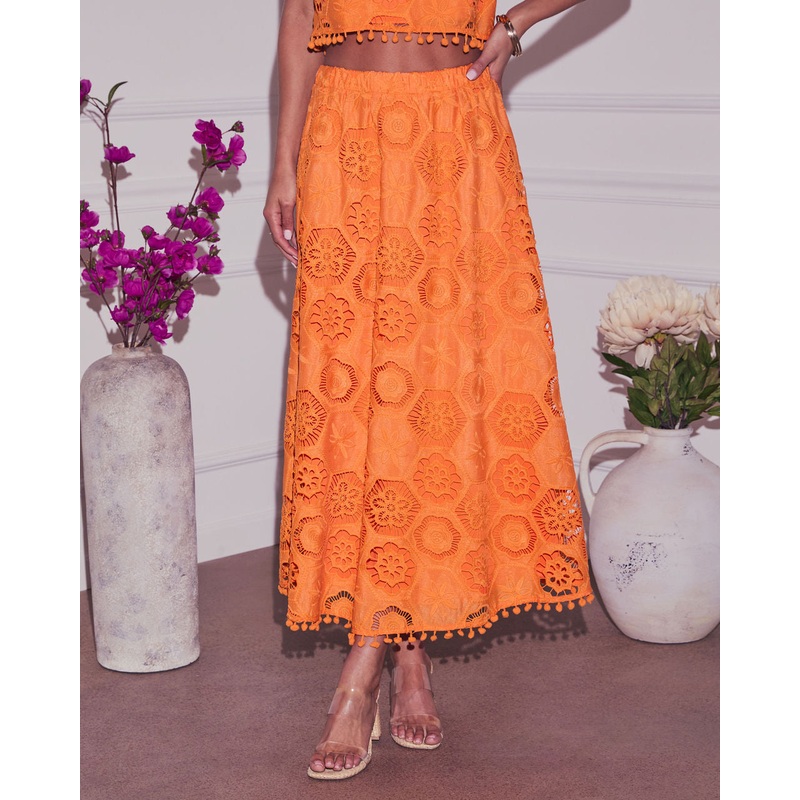 As You Are Embroidered Maxi Skirt