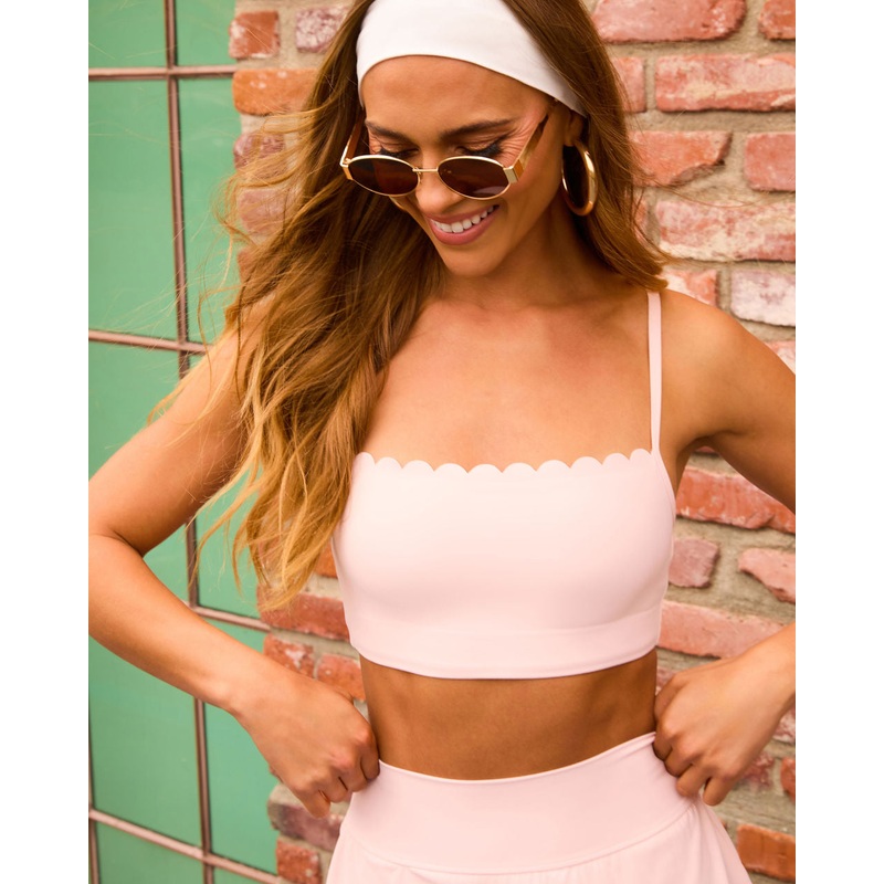 At The Barre Scallop Trim Sport Bra