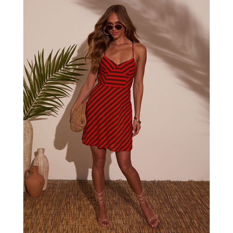 Celina Striped Mini Dress|Multi|S|M|L