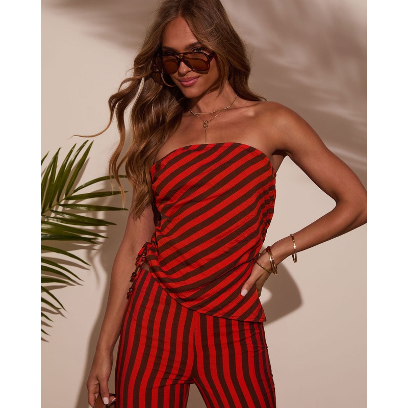 Celina Striped Side Tie Top|Multi|S|M|L