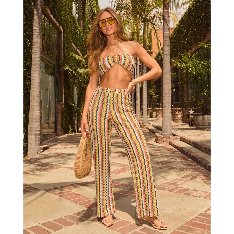 Jonah Striped Coverup Crochet Pants