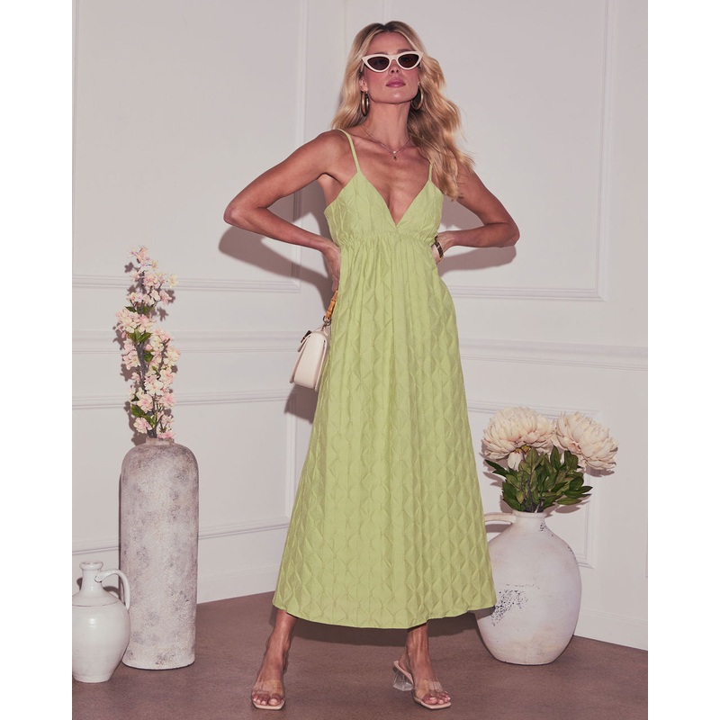 Jovanna Textured Sweetheart Midi Dress