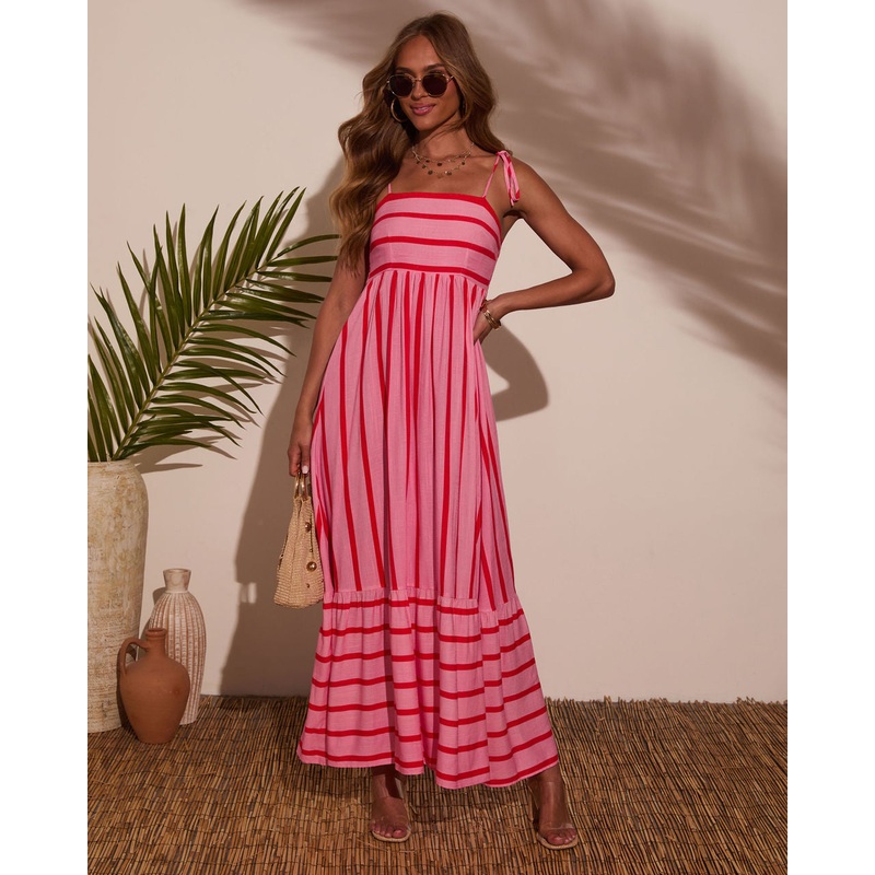 Leima Striped Maxi Dress|Multi|S|M|L