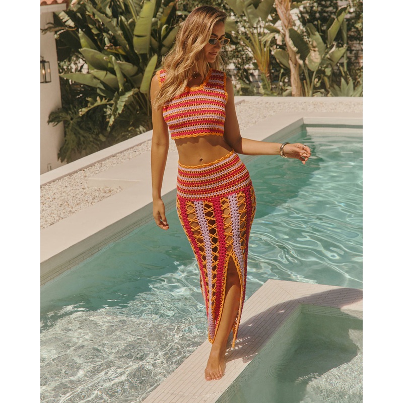 Mirena Crochet Crop Cover Up Top