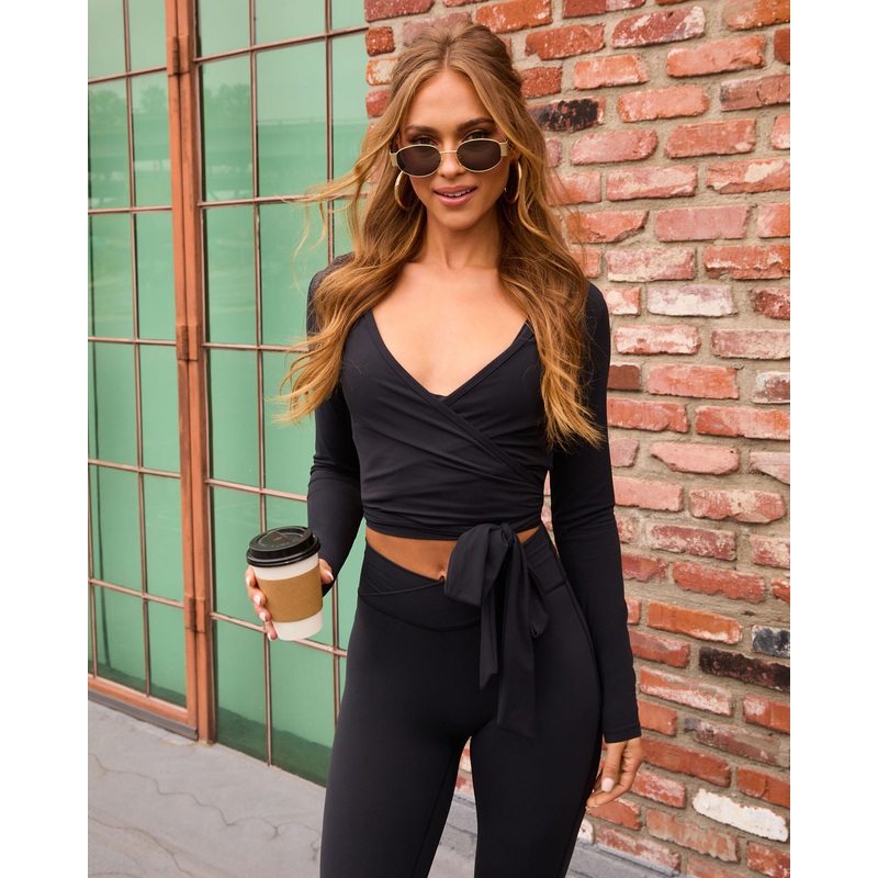 Prima Poise Wrap Long Sleeve Top