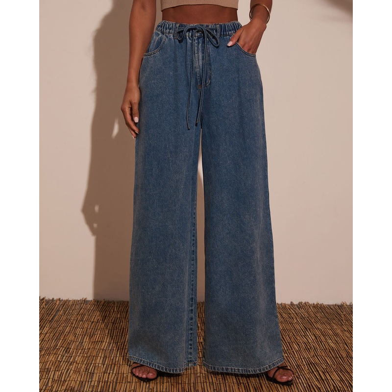 Seline Waist Tie Jeans|Denim|XS|S|M|L|XL