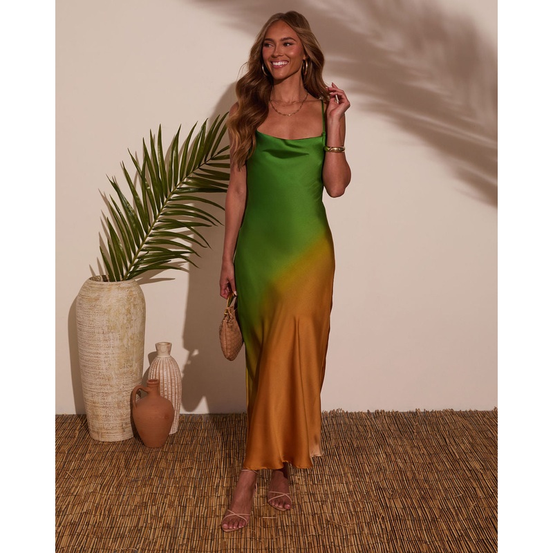 Summer Smiles Slip Cowl Maxi Dress