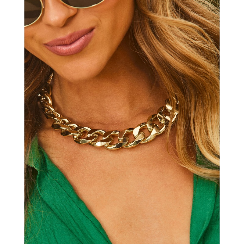 Breda Chunky Chain Necklace|Gold|O/S