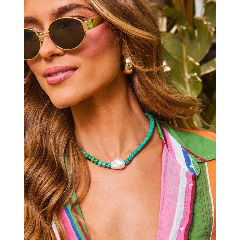 Brinlie Beaded Baroque Pearl Necklace