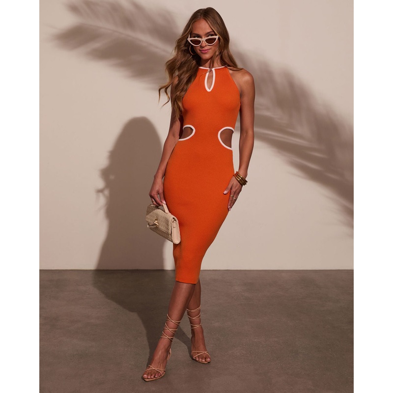 Chic Reverie Cut Out Midi Dress