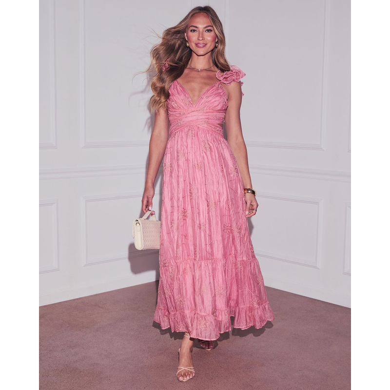Lovers Summer Ruffle Organza Maxi Dress