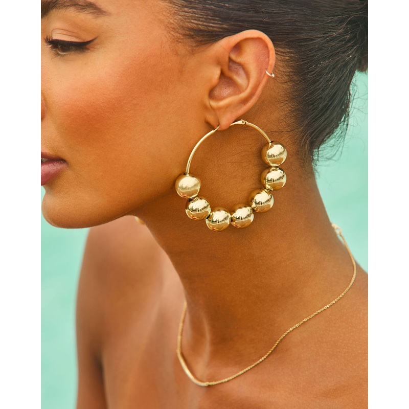Sunkissed Bliss Bauble Hoop Earrings