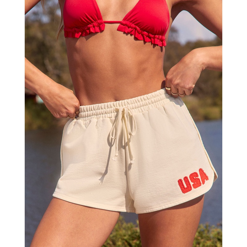 American Belle USA Embroidered Sweat Shorts