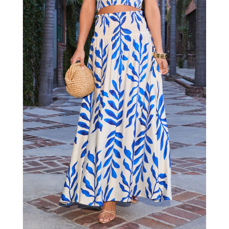 Coastal Reverie Tropical Maxi Skirt