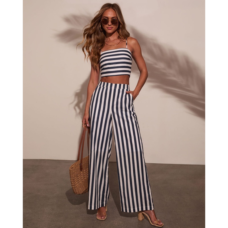 Liberty Lane Striped Wide Leg Pants