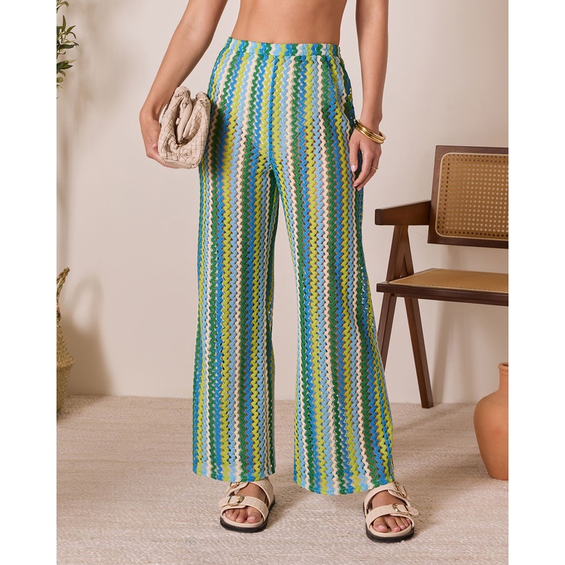 Sunkiss Riviera Chevron Cover Up Pants