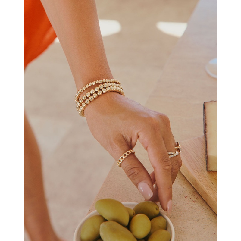 Vivy Beaded Bracelet Set|Gold|O/S