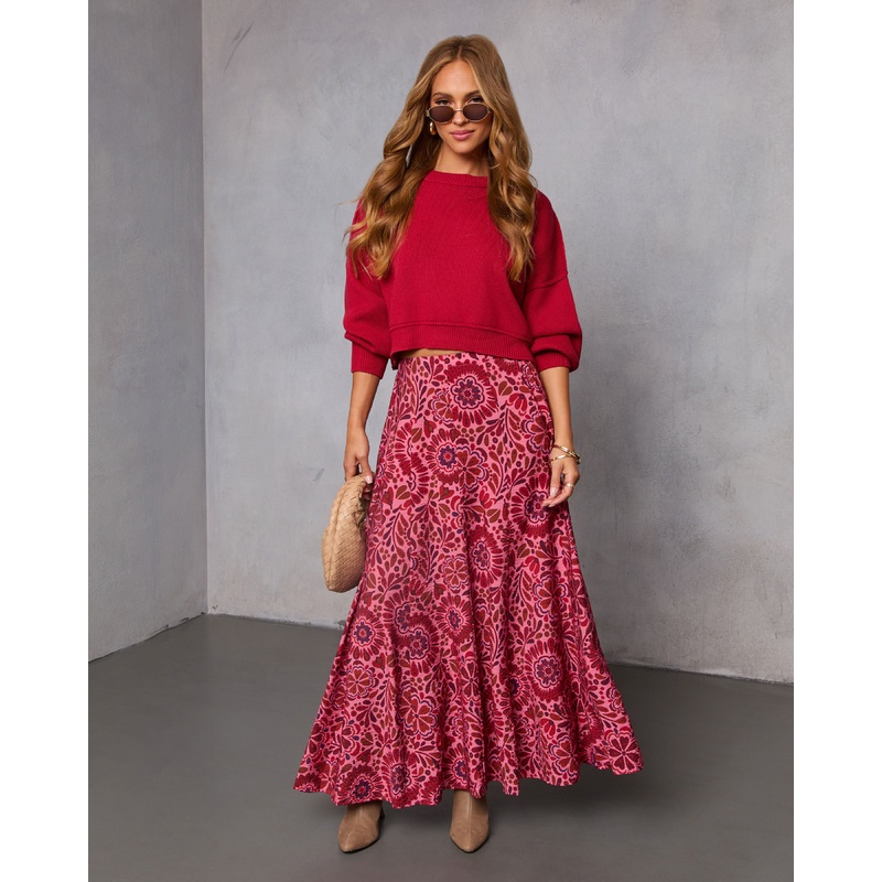 Amber Hour Maxi Skirt|Pink Multi|XS|S|M|L|XL