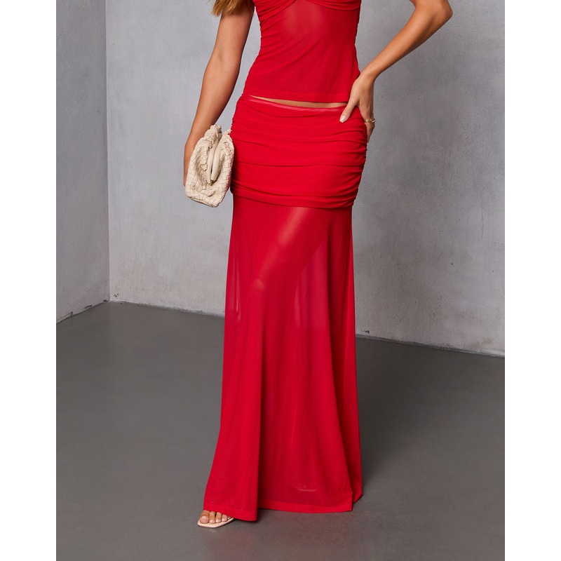 Bittersweet Crush Mesh Maxi Skirt