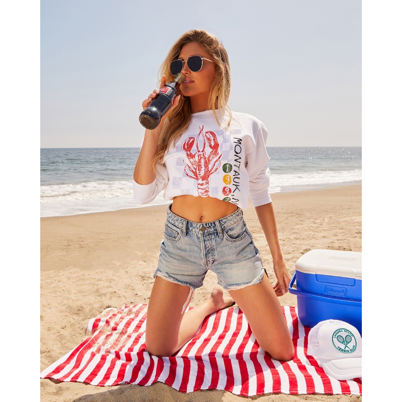 Elsie Distressed Mom Fit Denim Shorts