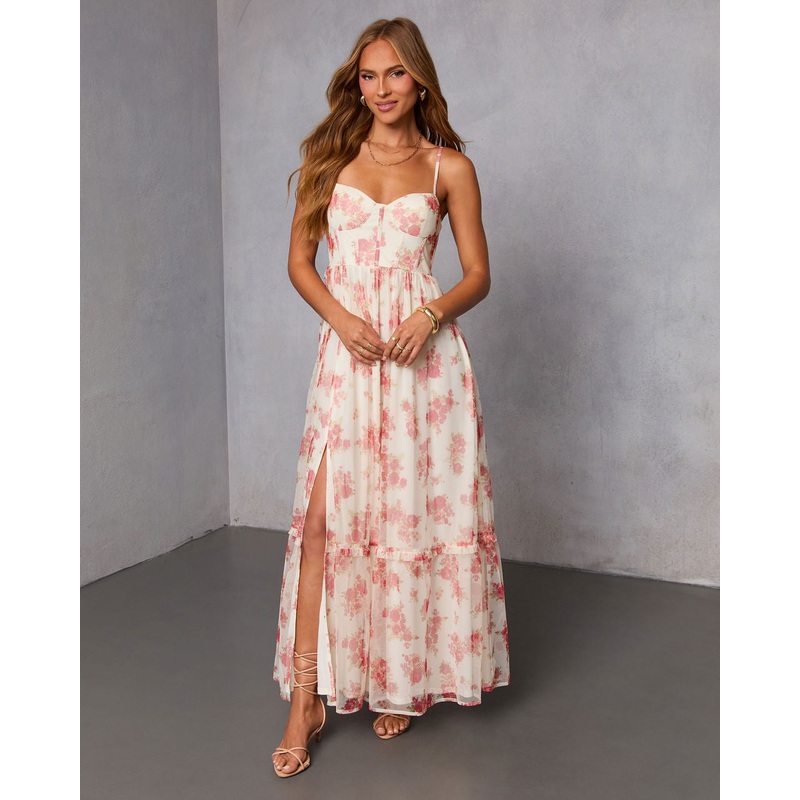 Harvest Bloom Corset Maxi Dress