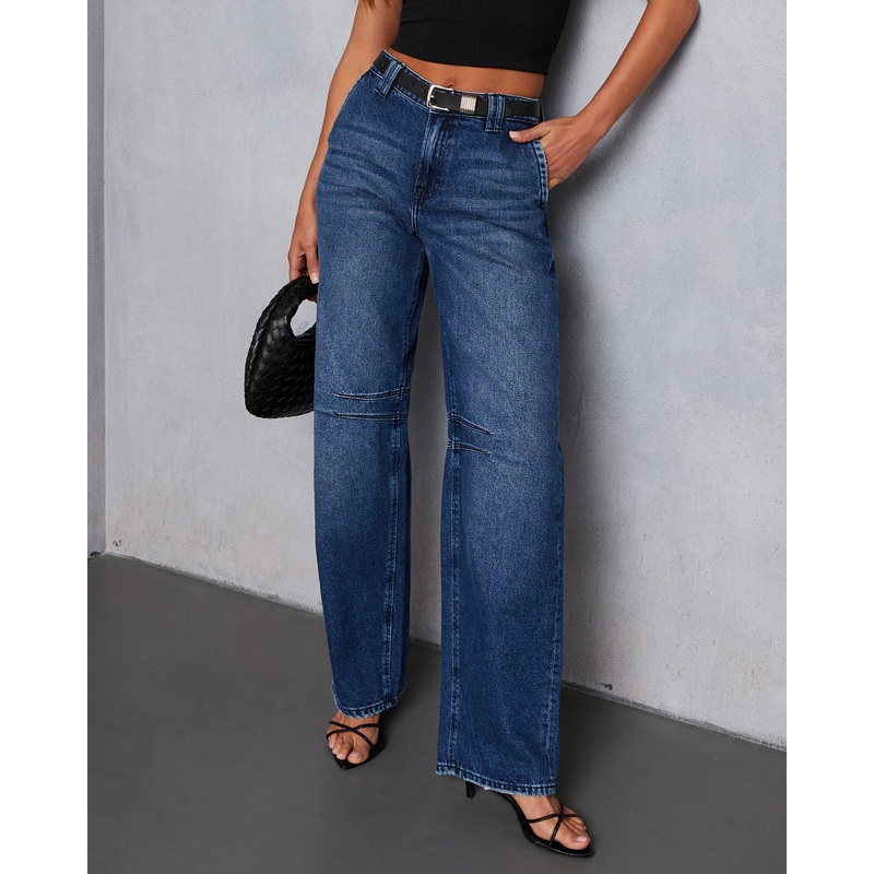 In Full Swing Rigid Barrel Jeans