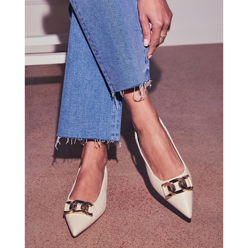 Jannie Chainlink Slingback Flats